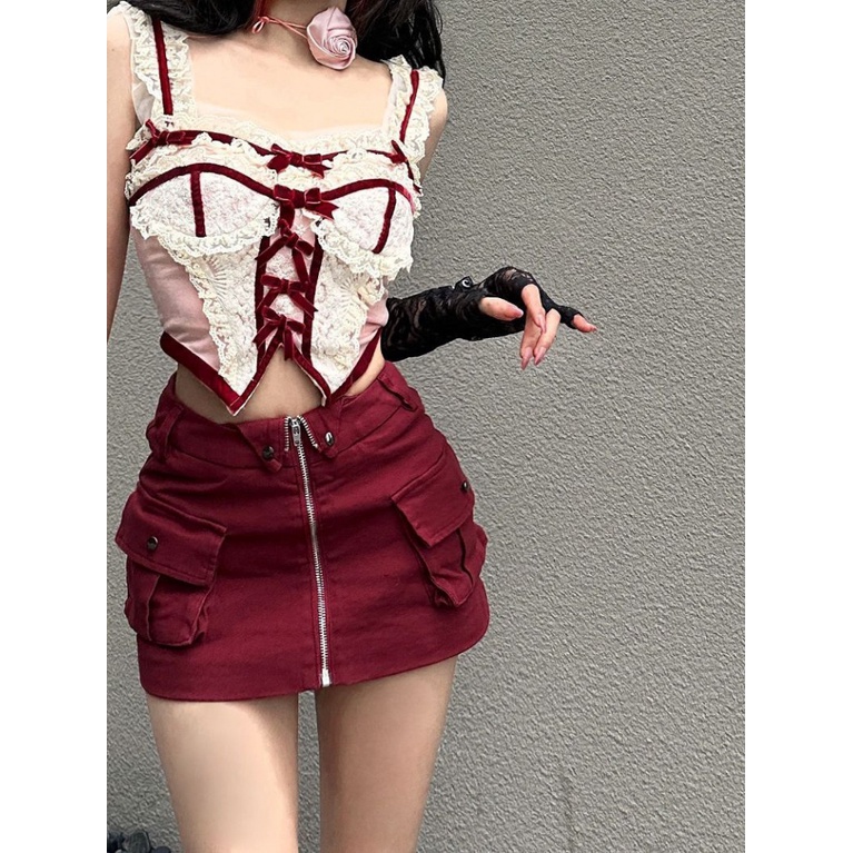 Chân Váy Denim Chữ a Lưng Cao Phong Cách Retro Thời Trang Mùa Hè Mới Cho Nữ GFY9