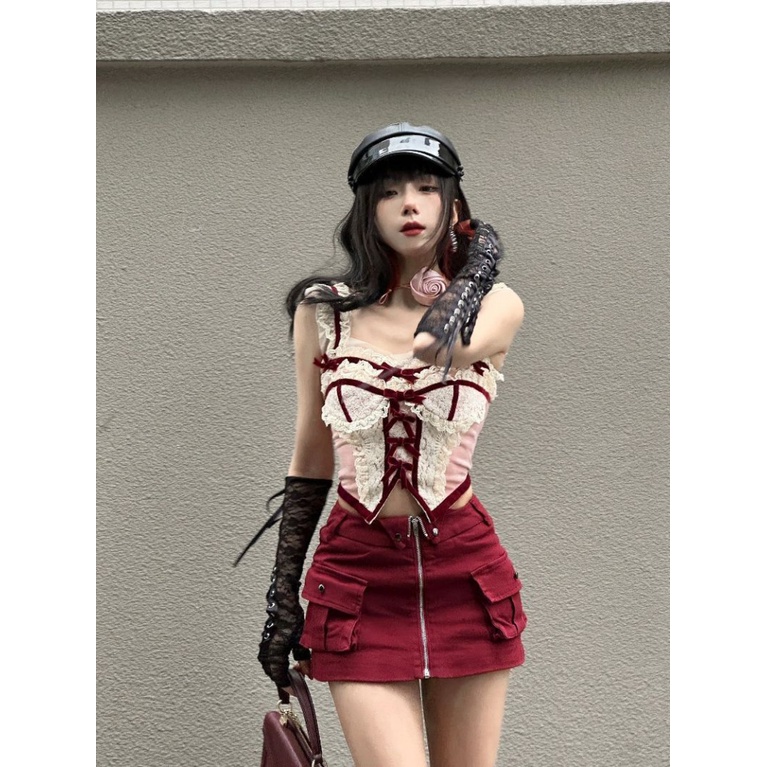 Chân Váy Denim Chữ a Lưng Cao Phong Cách Retro Thời Trang Mùa Hè Mới Cho Nữ GFY9