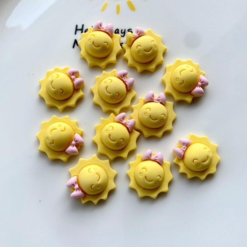 Set 10 Kẹp Tóc Nhựa Hình Trăng Sao Đám Mây Trang Trí Điện Thoại