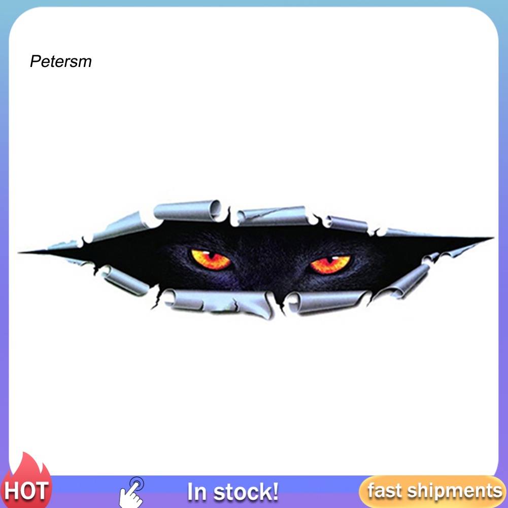 Miếng Dán Hình Đôi Mắt 3D Bằng Nhựa PP Chống Thấm Nước Trang Trí Cửa Sổ Xe Hơi