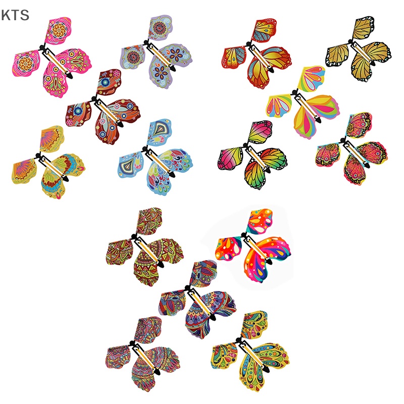 Set 5 Đồ Chơi Đánh Dấu Sách Hình Bươm Bướm Bằng Cao Su