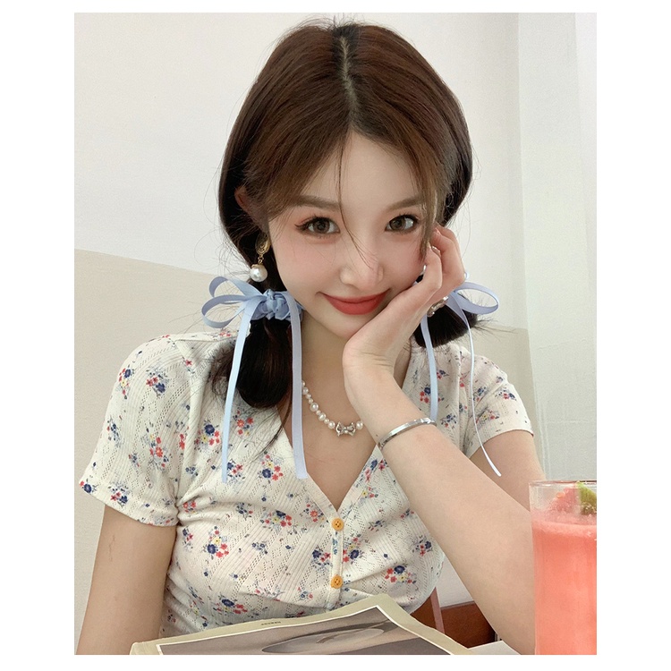 Dây Buộc Tóc Thắt Nơ Lưới Ruy Băng Phong Cách Mới Dành Cho Bé Gái Múa Ba Lê