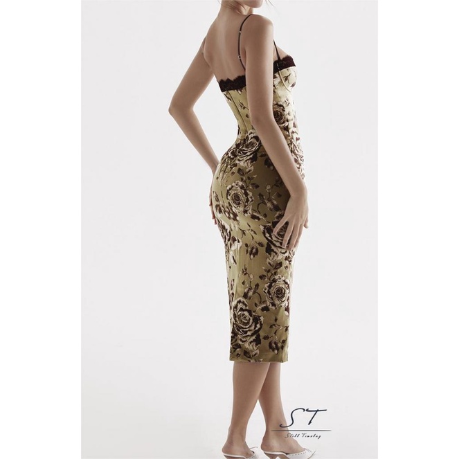 Đầm Hai Dây CY03 Họa Tiết Hoa Thời Trang Mùa Hè Cho Nữ