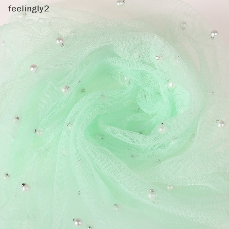 [Hàng Có Sẵn] Phông Nền Chụp Ảnh Nghệ Thuật Bằng Vải Tuyn Đính Ngọc Trai (F)