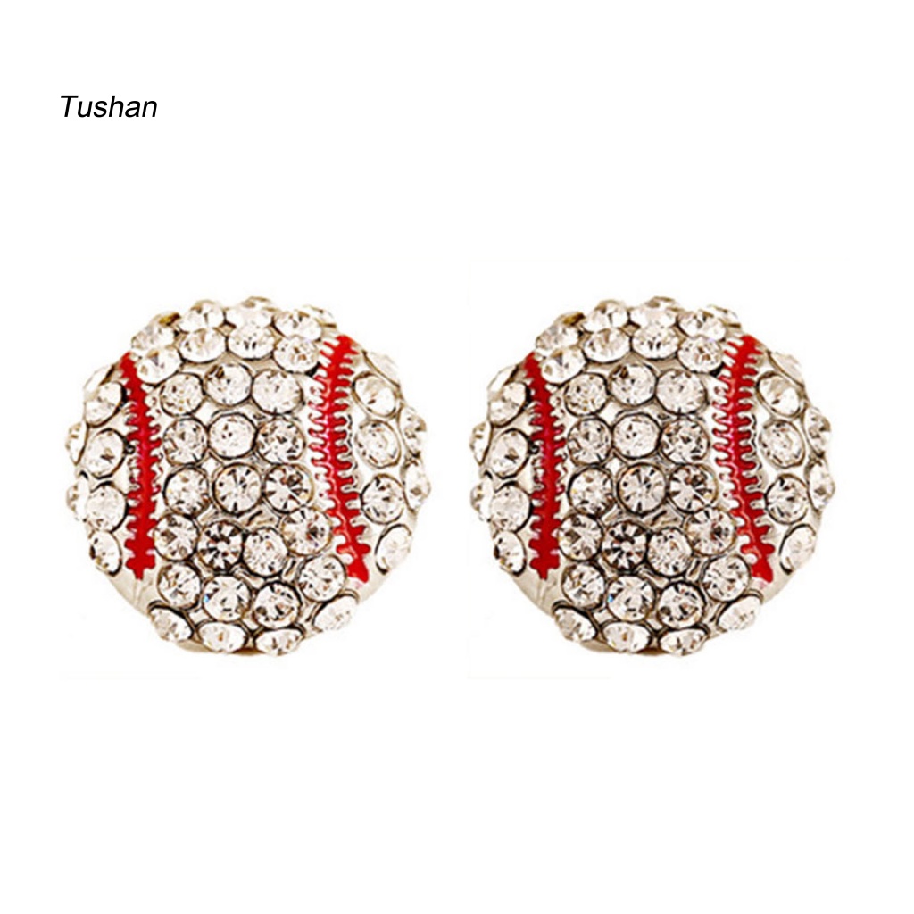 1 Đôi Bông Tai Đính Đá Thời Trang Dành Cho Nữ