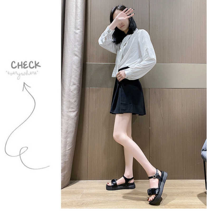 Giày Sandal Đế Phẳng Dày Dặn Phong Cách Mới 2023 Cho Nữ