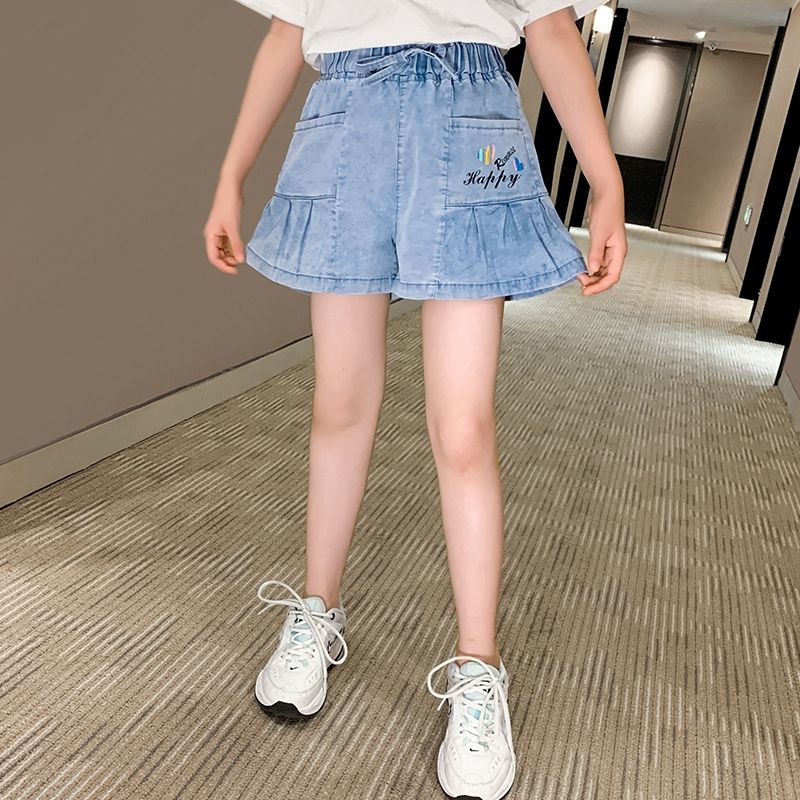 Quần Denim Mỏng Phong Cách Mới Mùa Hè 2023 Kích Thước Vừa Với 7 Điểm Cho Bé Gái SCM6