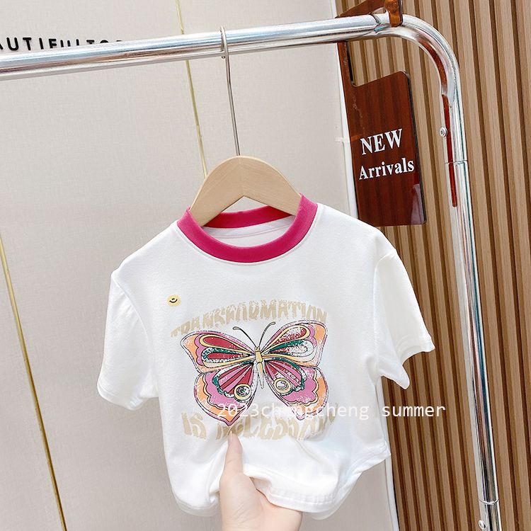 Áo Thun Tay Ngắn In Hình Bướm Độc Đáo Phong Cách Hàn Quốc Thời Trang Mùa Hè Mới 2023 F8VH