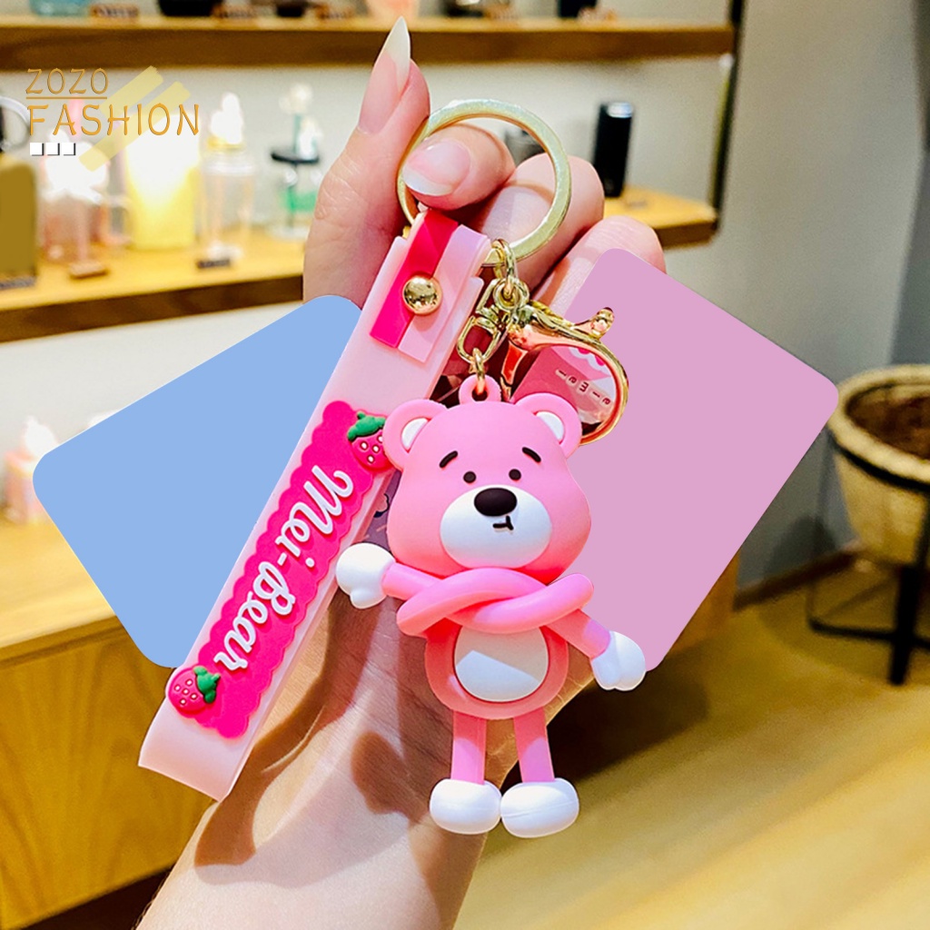 Móc Chìa Khóa Hình Chú Gấu / Quả Mọng Thân Thiện Với Môi Trường