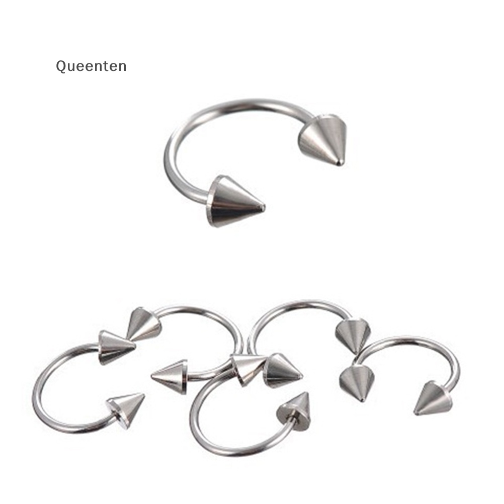 1 X Khuyên Mũi Thép Không Gỉ Trang Sức Cho Cơ Thể Móng Ngựa QT