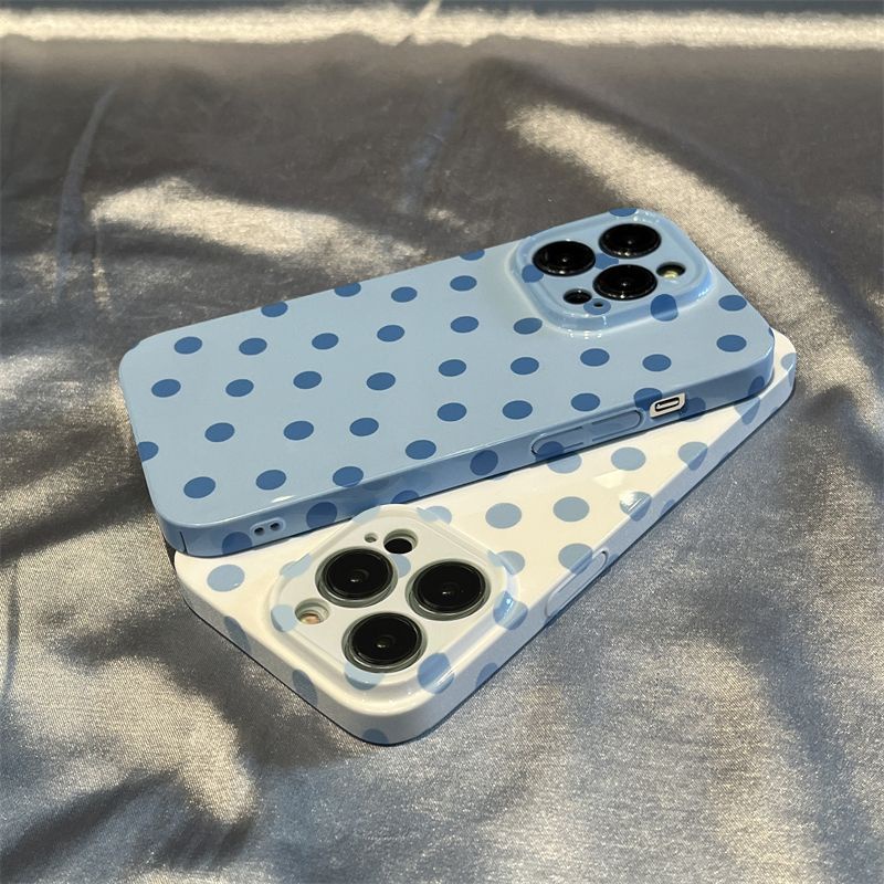 Ốp Điện Thoại Siêu Mỏng Chống Sốc Họa Tiết Chấm Bi 7Piphone13Promax12 xs14 11 Plus Iphonexsmax Pro14 / 14 11 14 Pro 14Max14 WMT0