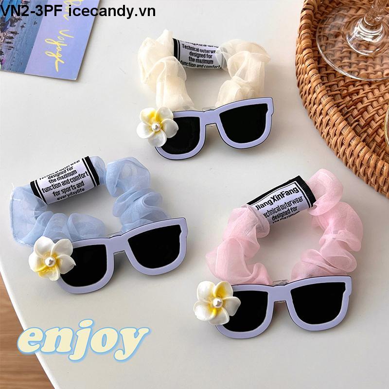 🥟ice🥟Dây Buộc Tóc Vải Gạc Cỡ Lớn Phong Cách Hàn Quốc Dễ Thương Cho Nữ