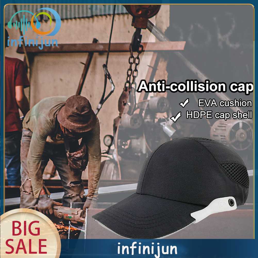 Mũ Lưỡi Trai Kẻ Sọc Phản Quang Siêu Nhẹ Chống Va Chạm