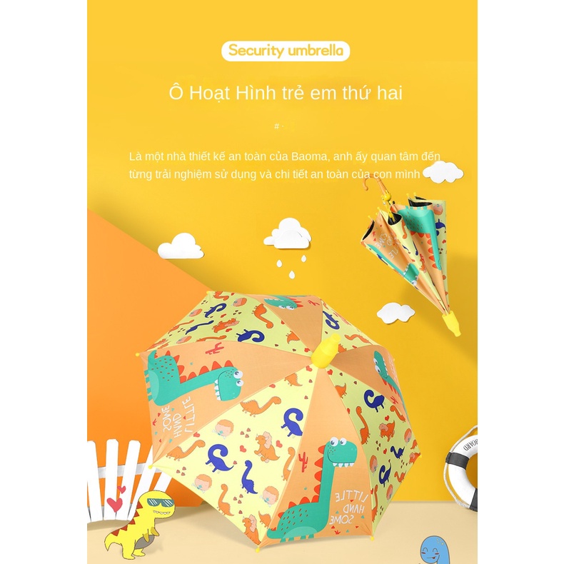 Dù Che Nắng Tự Động Họa Tiết Hoạt Hình Xinh Xắn Dành Cho Bé