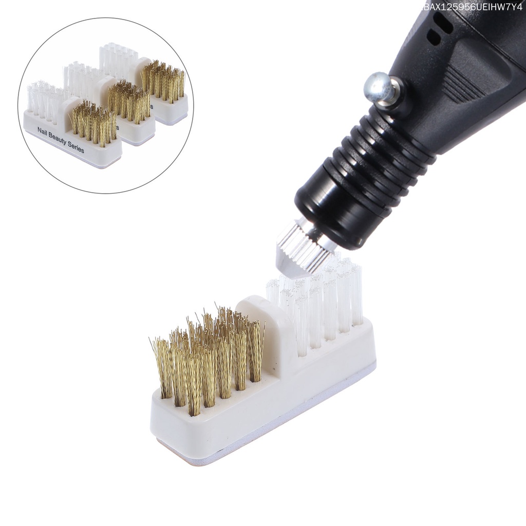 Bộ 3 Bàn Chải Làm Sạch Đầu Mài Móng Tay