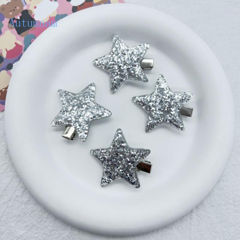 Set 1 / 5 / 10 Kẹp Tóc Hình Ngôi Sao Năm Cánh Y2K Thời Trang