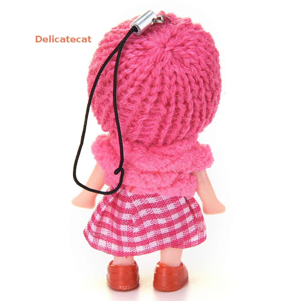 1 Búp Bê Em Bé Mini Mềm Mại Kích Thước 8cm Treo Trang Trí Điện Thoại