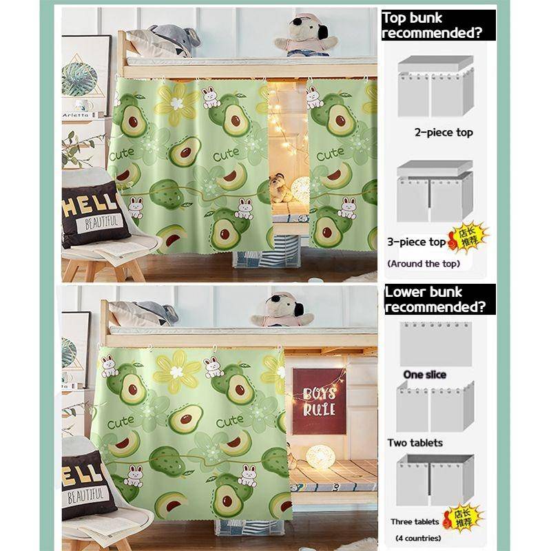 Rèm Chống Muỗi Họa Tiết Hoạt Hình Dễ Thương Cho Giường Ký Túc Xá
