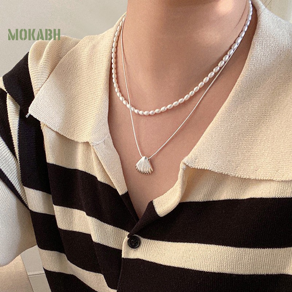 Vòng cổ Mặt Hình Vỏ Sò Tinh Tế Mạ Điện Thời Trang Công Sở