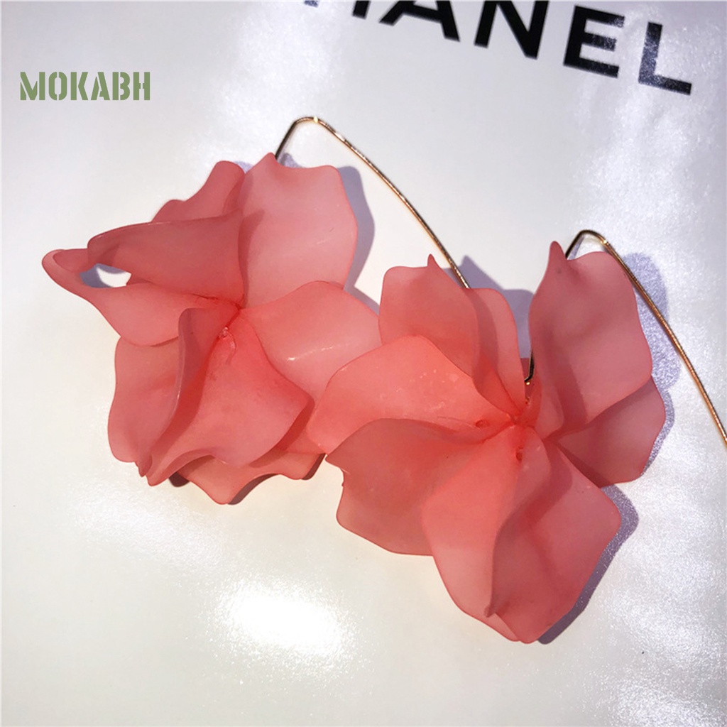 1 Đôi Bông Tai Móc Hình Cánh Hoa Phong Cách Bohemian Thời Trang Cho Nữ