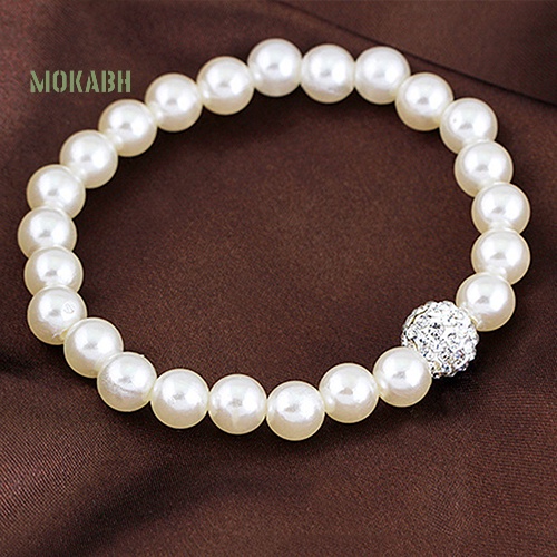 Bộ Trang Sức Vòng cổ / Vòng Tay / Bông Tai Đính Ngọc Trai Nhân Tạo Thời Trang Cho Nữ