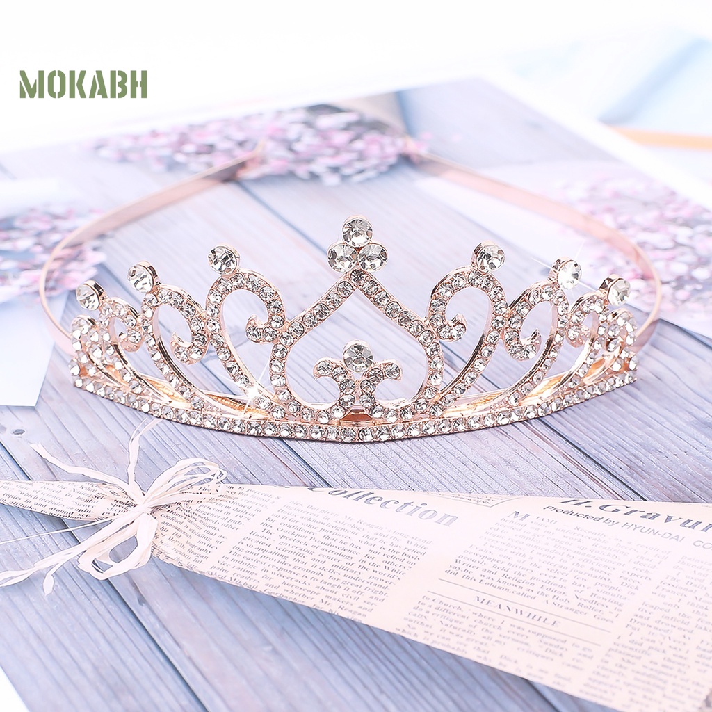 Vương Miện Hợp Kim Rỗng Hình Trái Tim Trang Trí Lễ Hội Cho Bé