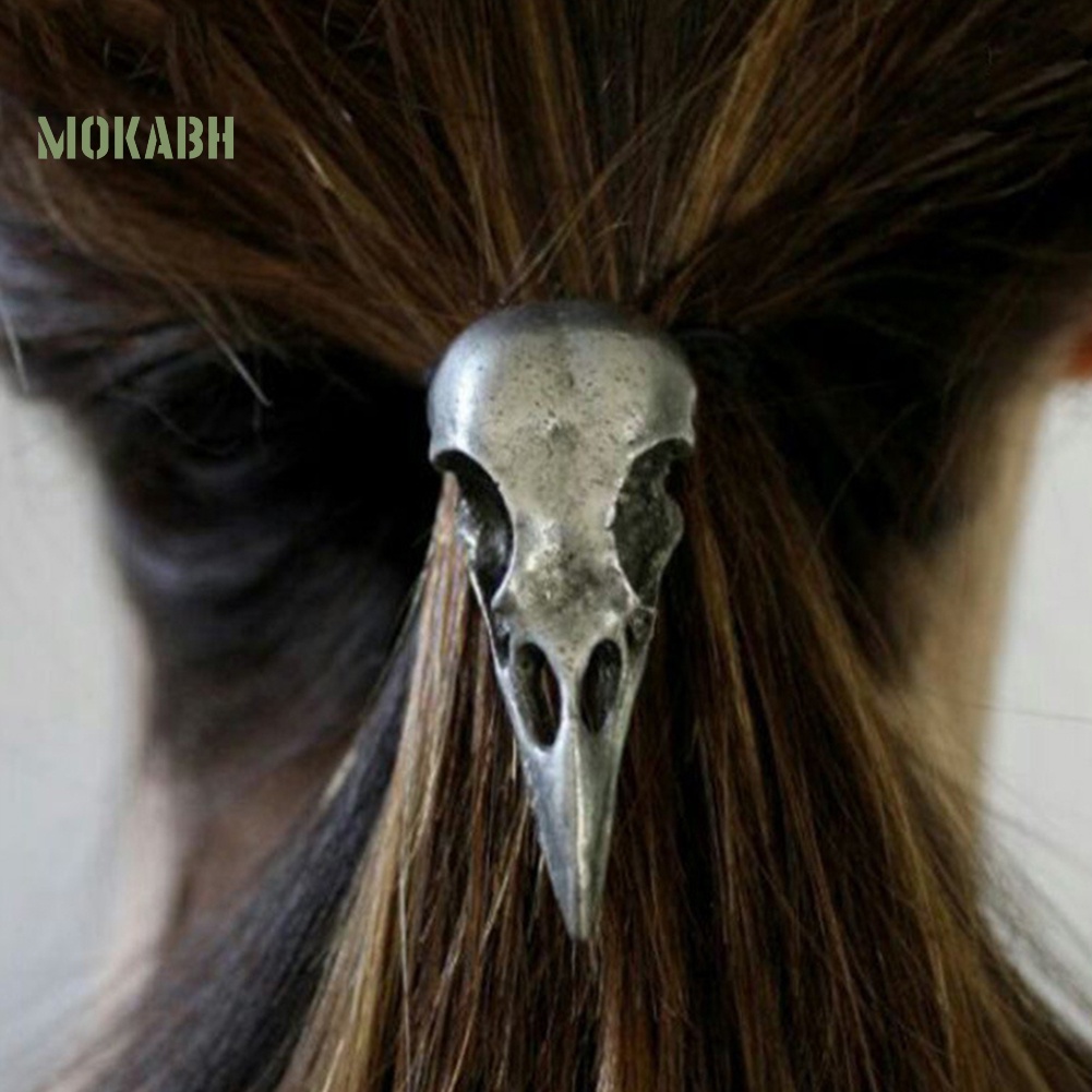 Dây Cột Tóc Đuôi Ngựa Co Giãn Hình Đầu Lâu Phong Cách Punk Halloween Cho Nữ