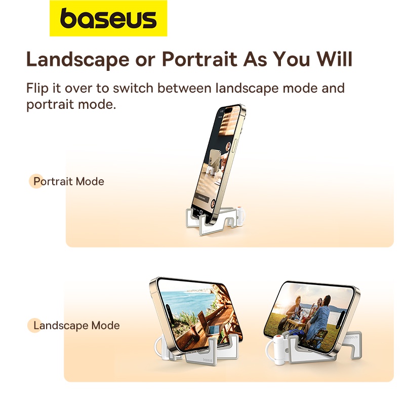 Giá đỡ điện thoại gấp Baseus Portable Folding Phone Stand Universal Mini Size Mount Holder Stable Light Thin Stand