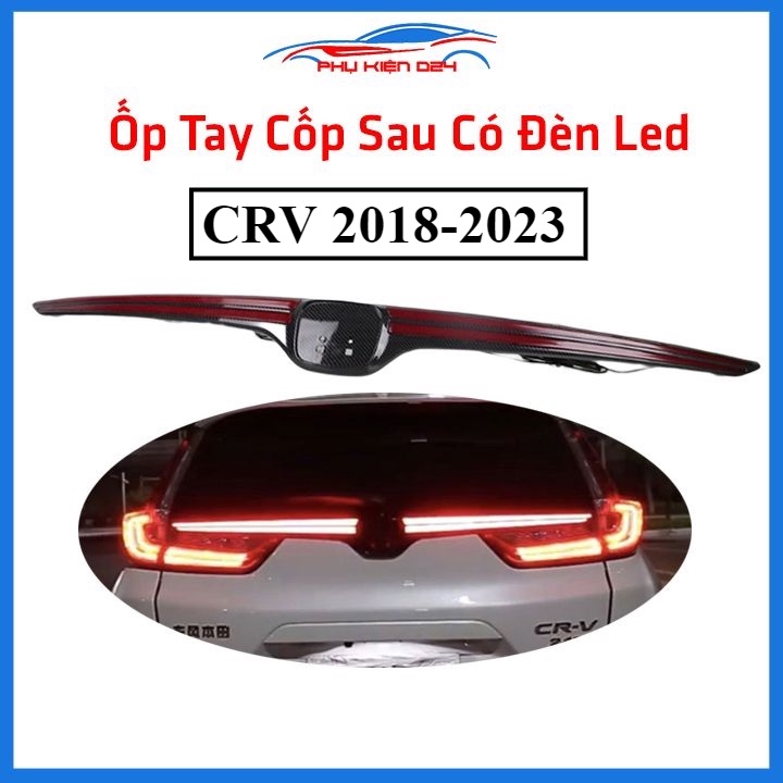 Ốp tay cốp sau có đèn led CRV 2018-2019-2020-2021-2022-2023 ánh sáng đỏ trang trí xe