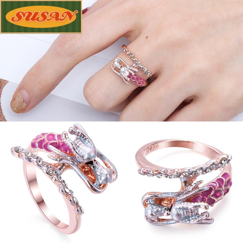 Nhẫn Hở Hình Đầu Rồng Thiết Kế Mới Cao Cấp Thời Trang