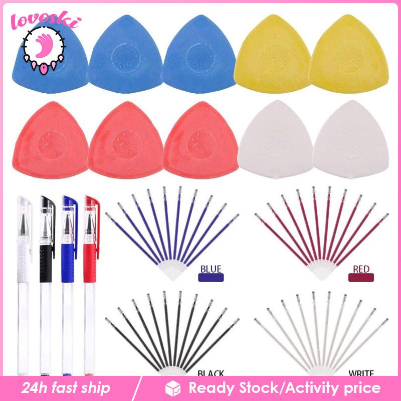 [Lovoski] Set 54 Phấn Viết Bảng Hình Tam Giác Có Thể Xóa Nhiệt Cho Thợ May