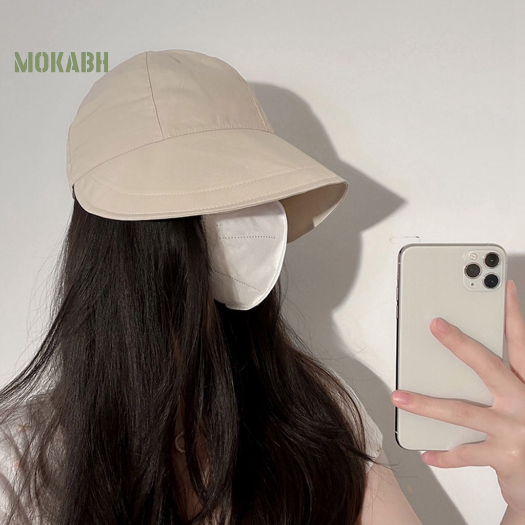 Mũ Rộng Vành Chống Nắng Bằng Chất Liệu Mềm Mại Màu Trơn Thiết Kế Dây Rút Tùy Chỉnh Nhanh Khô Thời Trang Mùa Hè Cho Nữ