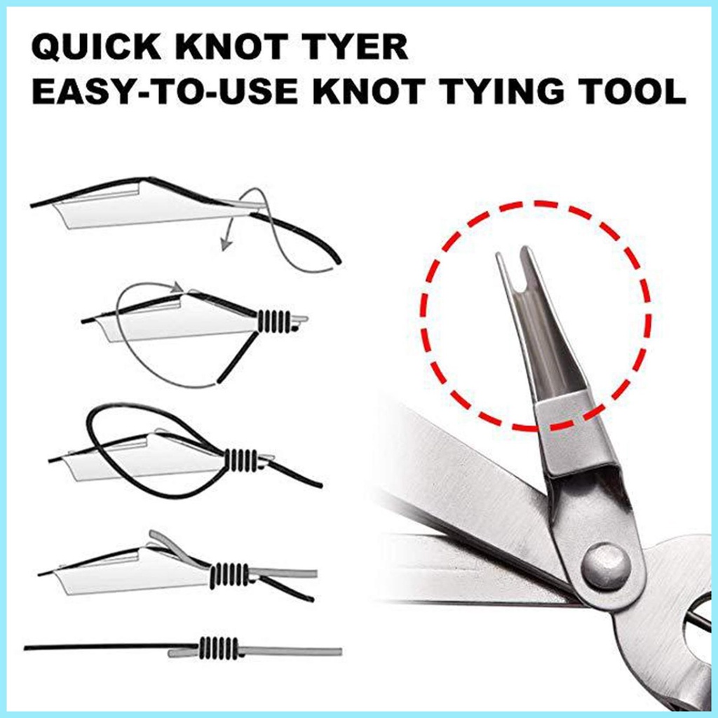 Dụng Cụ Thắt Nút Dây Câu Cá Bằng Thép Không Gỉ Tích Hợp Khóa Điều Chỉnh Được