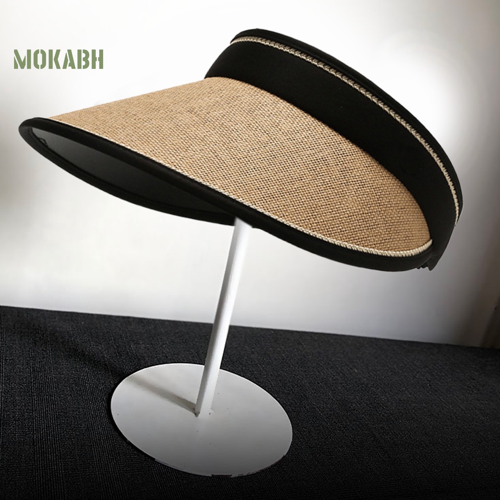 Nón Rộng Vành Hở Chóp Màu Sắc Tương Phản Tùy Chỉnh Thời Trang Đi Biển Mùa Hè Cho Nữ