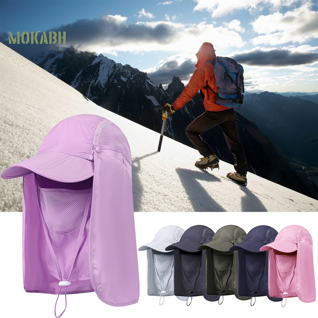 Mũ Bóng Chày Che Nắng Bằng Vải Mềm Nhẹ Thoáng Khí Nhanh Khô Màu Trơn Có Dây Đeo Cổ Cho Nữ