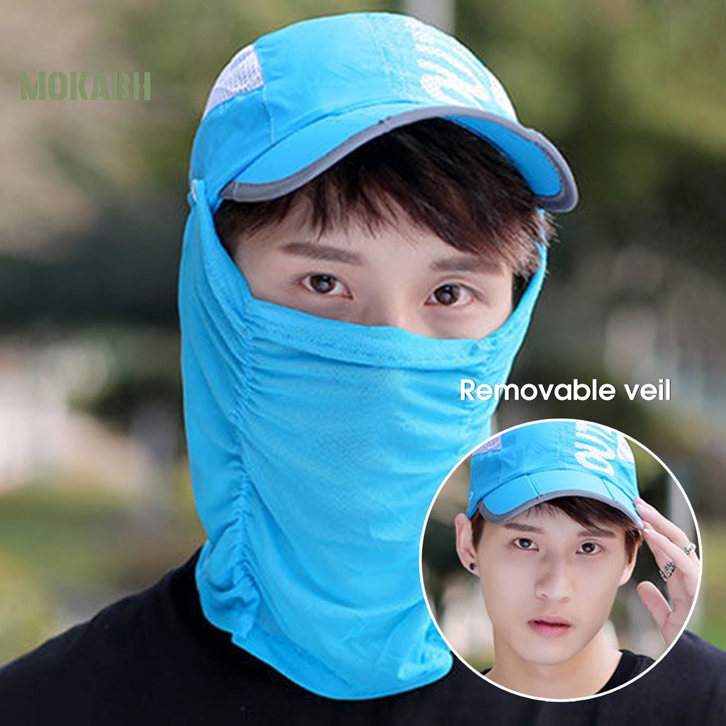 2 Mũ Lưỡi Trai Có Màng Che Mặt Chống Tia UV Có Thể Gấp Lại Dành Cho Nam Nữ