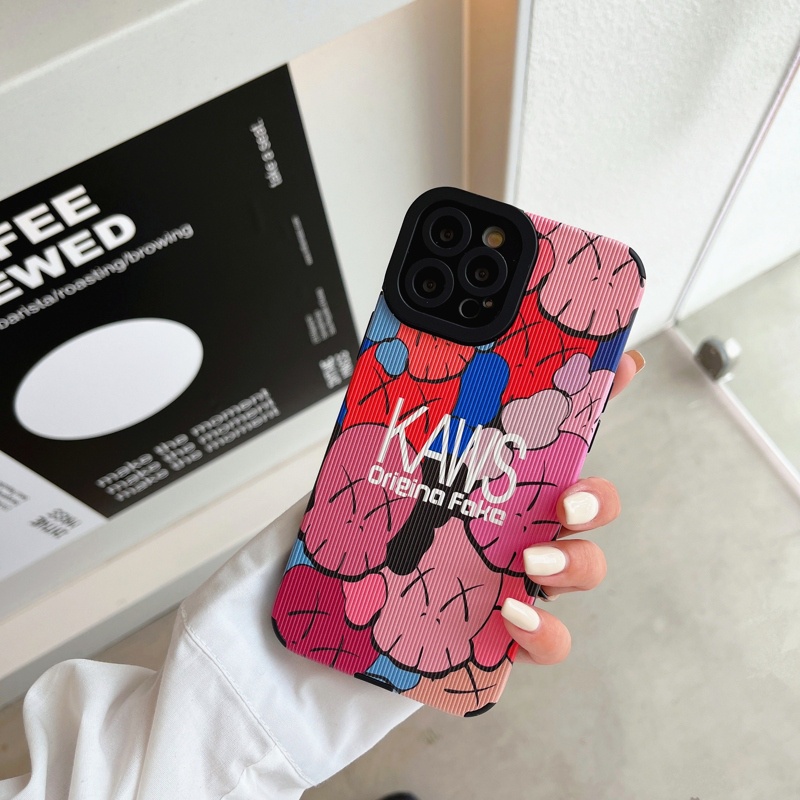 Ốp Điện Thoại TPU Mềm Chống Trượt Chống Sốc In Hình KAWS Cho iPhone 14 Pro Max 13 12 11 Pro X XS XR 7 8 Plus SE Sự Bảo Vệ