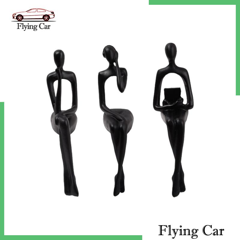 [Lzdjfmy2] 3 Bức Tượng Người Suy Nghĩ Ngồi Để Bàn Trang Trí