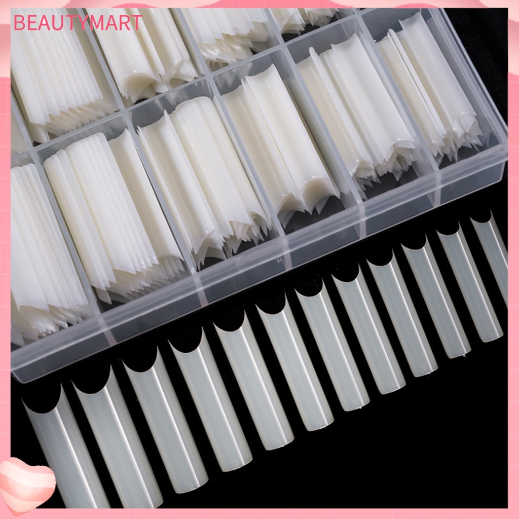 Hộp 240 Móng Tay Nối Dài Nhẹ Nhàng Chống Gãy Toàn Diện Kiểu Pháp Có Thể Tái Sử Dụng