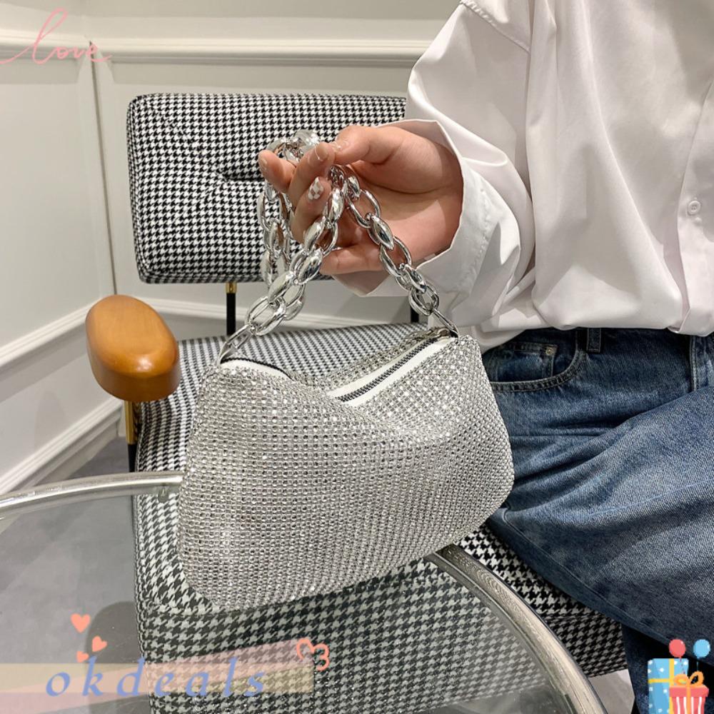 Okdeals Túi Đeo Vai / Kẹp Nách Lấp Lánh Cho Nữ|Ví Cầm Tay Dự Tiệc Thiết Kế Sang Trọng Hợp Thời Trang