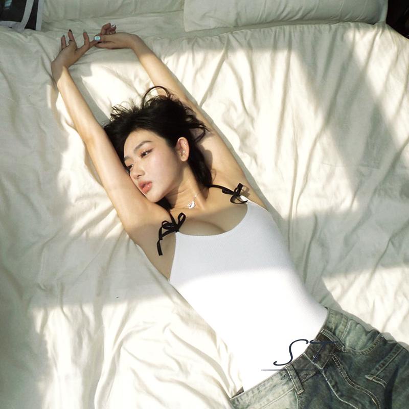 Áo Hai Dây CY03 Màu Sắc Tương Phản Thời Trang Mùa Hè Cho Nữ