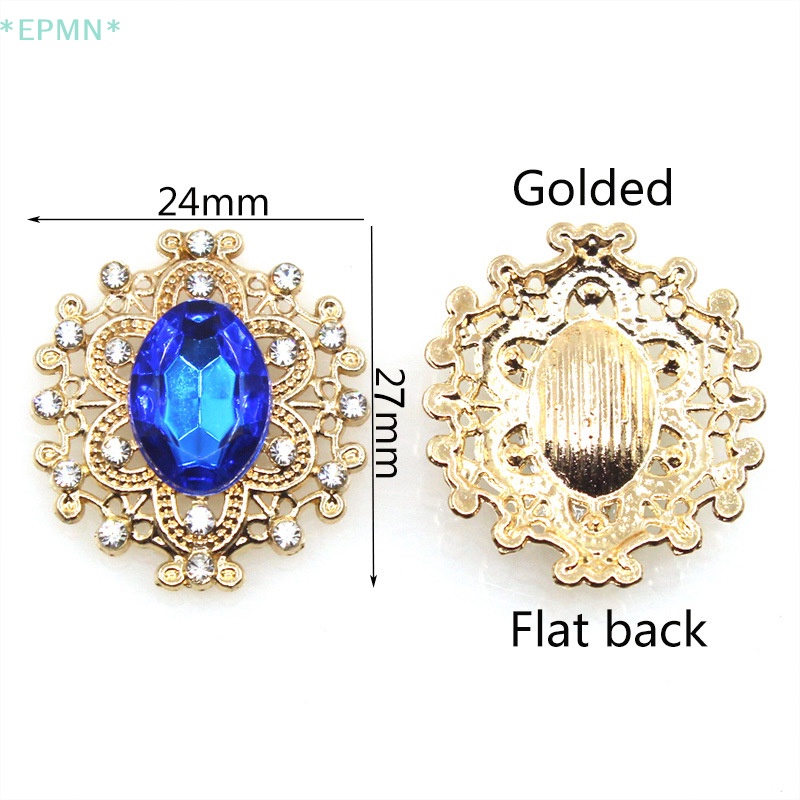 Set 5 Nút Pha Lê Giả 24 * 27MM Tự Làm Trang Sức Mới