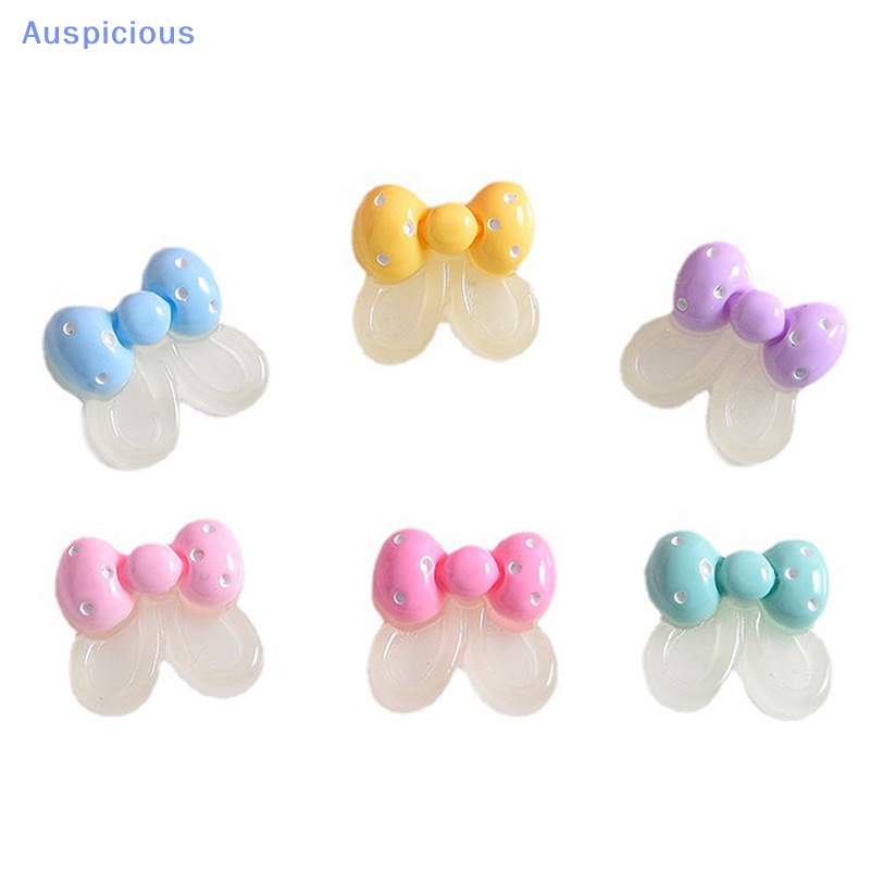 Set 10 Phụ Kiện Trang Trí Tai Nơ Bằng Nhựa Kích Thước 21 * 19mm