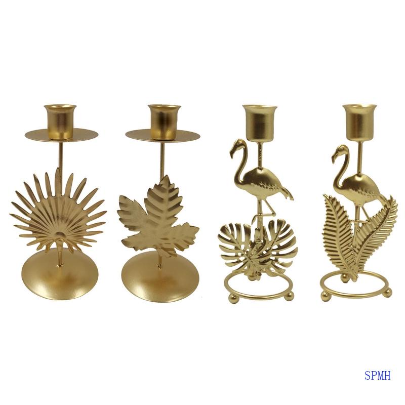 Giá Đỡ Nến Hình Chiếc Lá Bằng Sắt Phong Cách Bắc Âu Độc Đáo Trang Trí Nhà Cửa / Tiệc Cưới