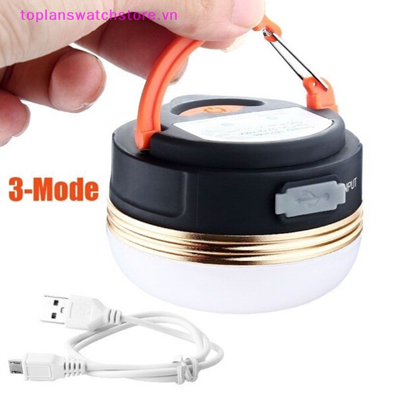 Đèn LED Cắm Trại / Câu Cá / Leo Núi Thiết Kế Nhỏ Gọn Kèm Sạc USB Tiện Dụng