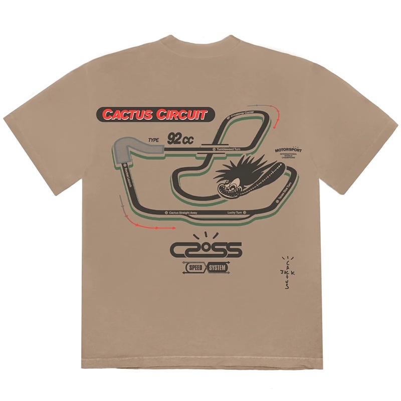 Hàng Có Sẵn Áo Thun In Hình Travis Scott ts Xương Rồng Jack RACETRACK Tee T
