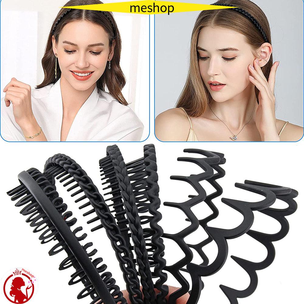 Băng Đô Cài Tóc Gợn Sóng Màu Đen Phong Cách Alice