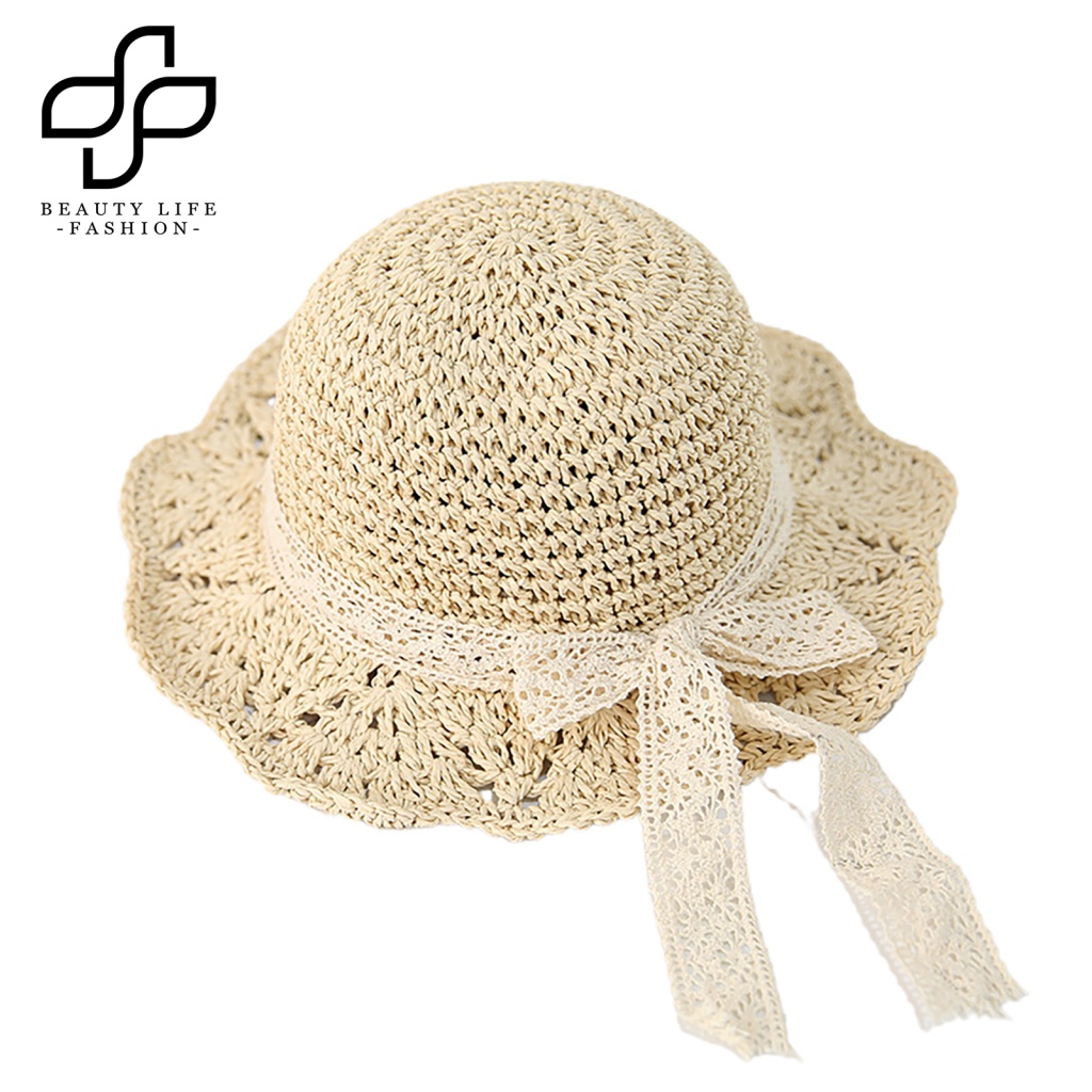 Mũ Vành Tròn Rỗng Điều Chỉnh Được Thời Trang Xinh Xắn Cho Bé Gái