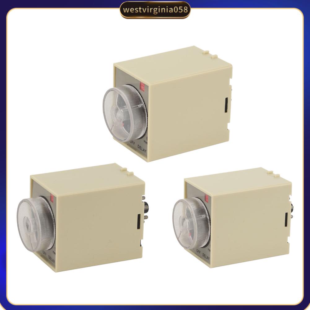 Westvirginia058 Rơle thời gian Điều chỉnh Hẹn giờ tắt nguồn Độ trễ AC 200‑220V ST3PF Phần phụ kiện