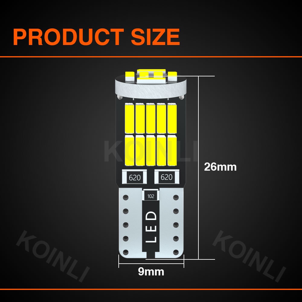 Đèn Led T10 Festoon 28MM 31MM 36MM 39MM 41MM W5W 26SMD 4014 Gắn Biển Số Xe Hơi Xe Máy